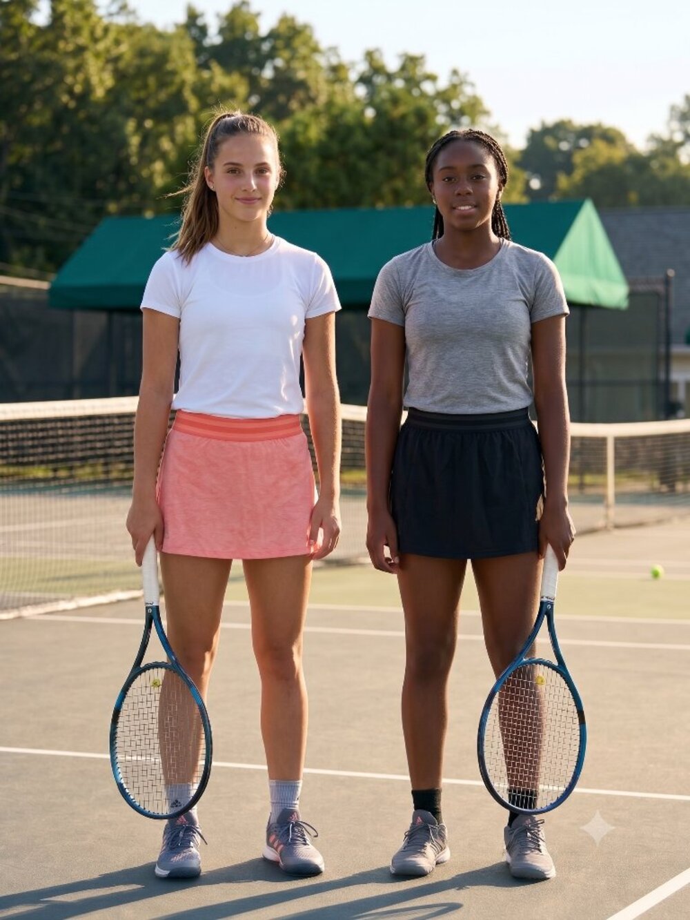 Adidas Athletic Skorts Bundle – Set of 2 (Coral & Black)